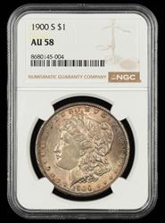 1900 S $1 NGC AU 58