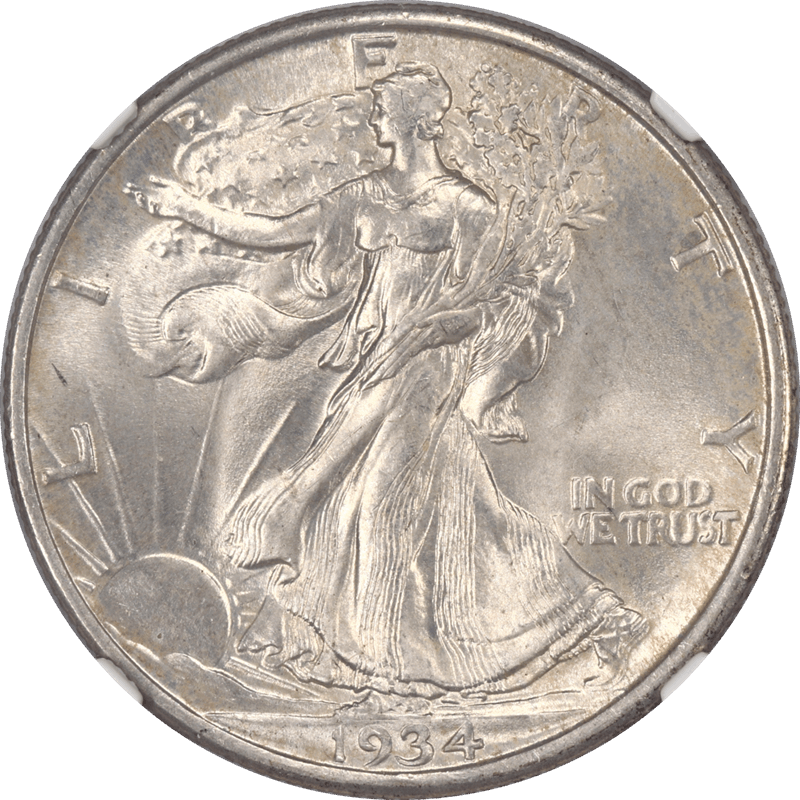 1934-D Walking Liberty Half Dollar 50c NGC MS 65 - Nice Original Coin