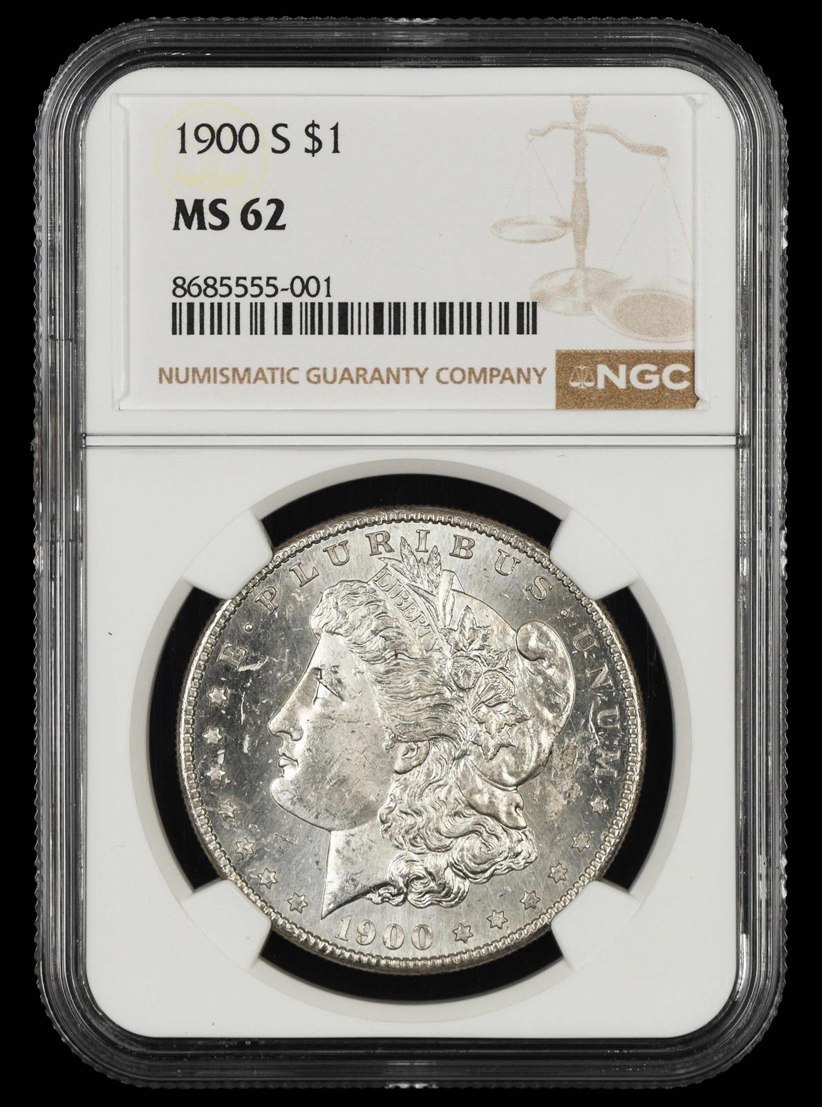 1900 S $1 NGC MS62