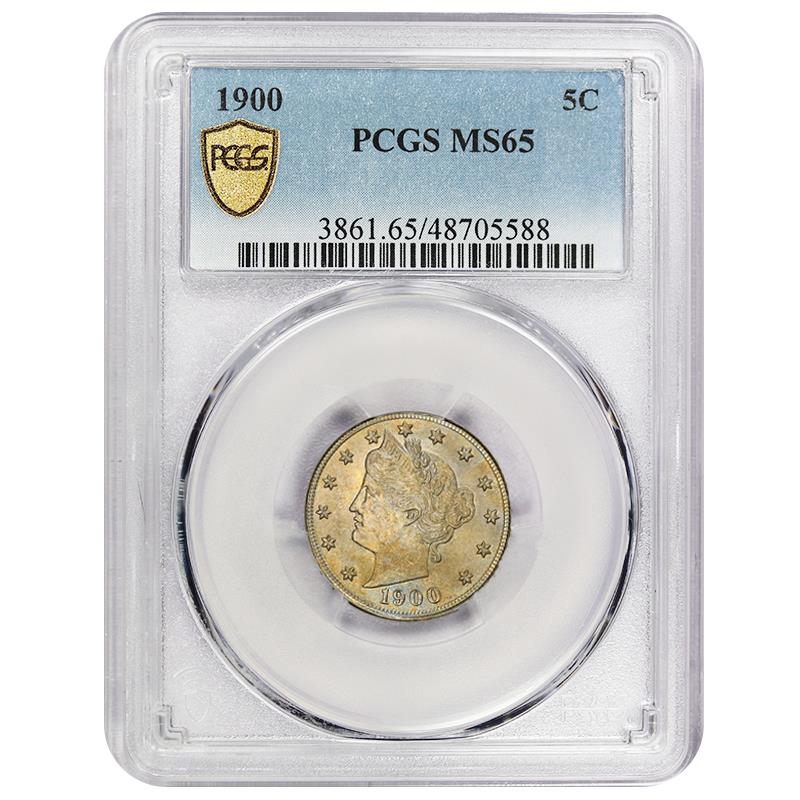 1900 Liberty V Nickel 5C PCGS MS65 Gold Shield