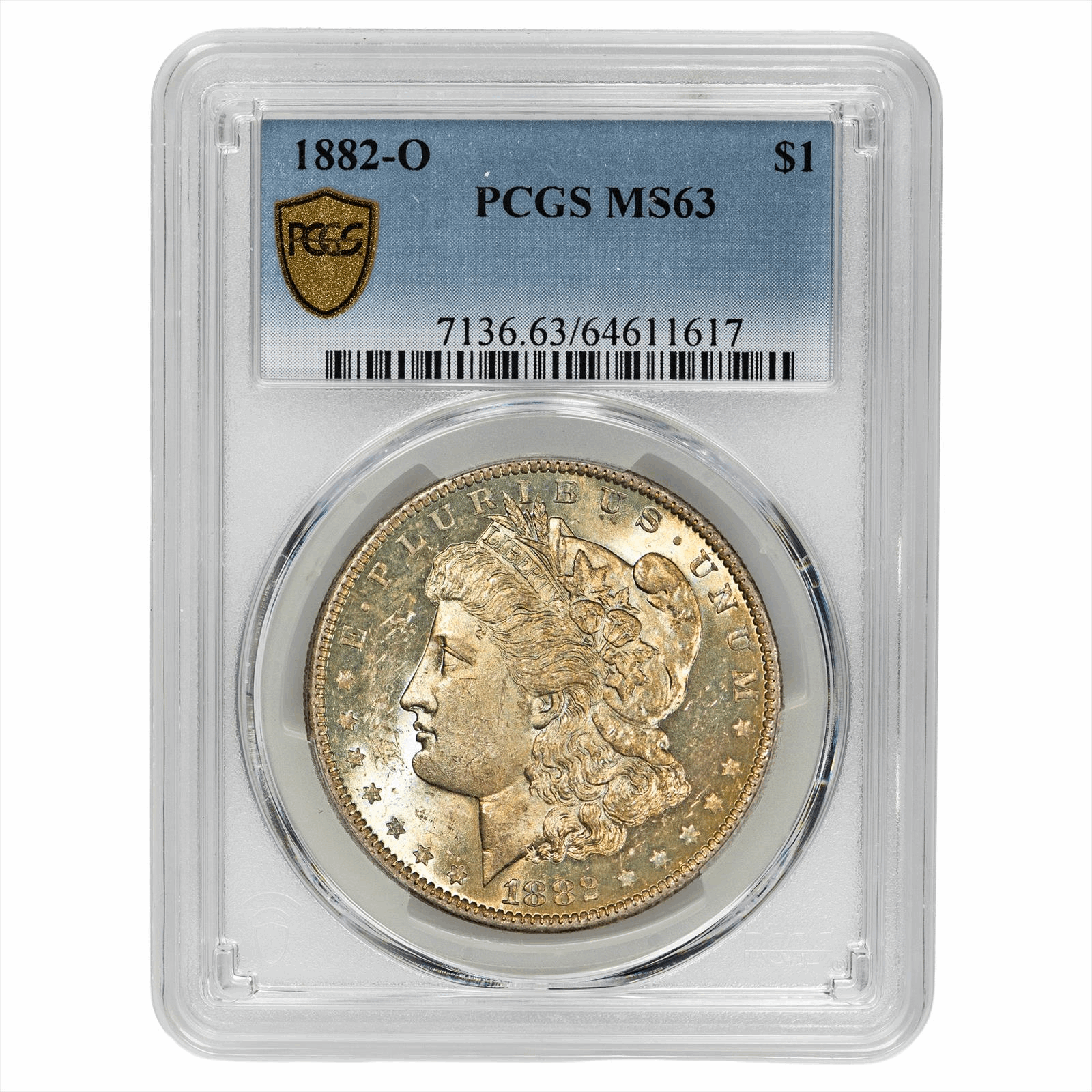 1882-O Morgan Silver Dollar $1 PCGS MS 63