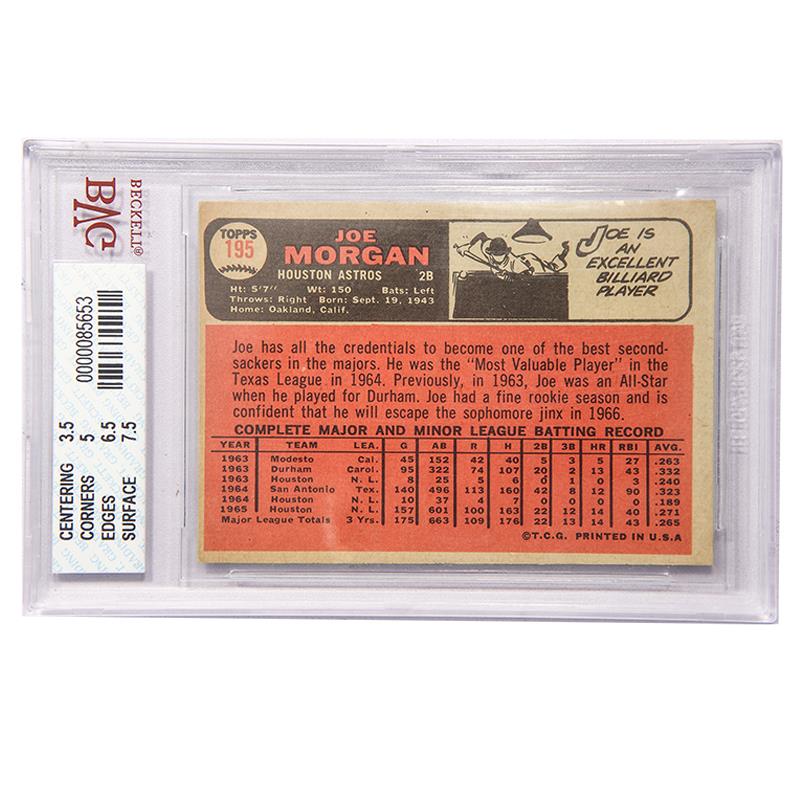 At Auction: 1966 Topps #195 Joe Morgan Houston Astros Baseball Card