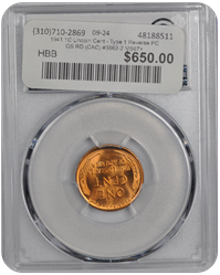 1941 1C Lincoln Cent - Type 1 Reverse PCGS RD (CAC) #3662-2 MS67+