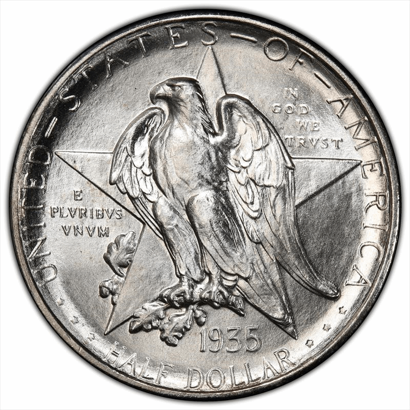 1935-S Texas 50C PCGS MS 67 CAC
