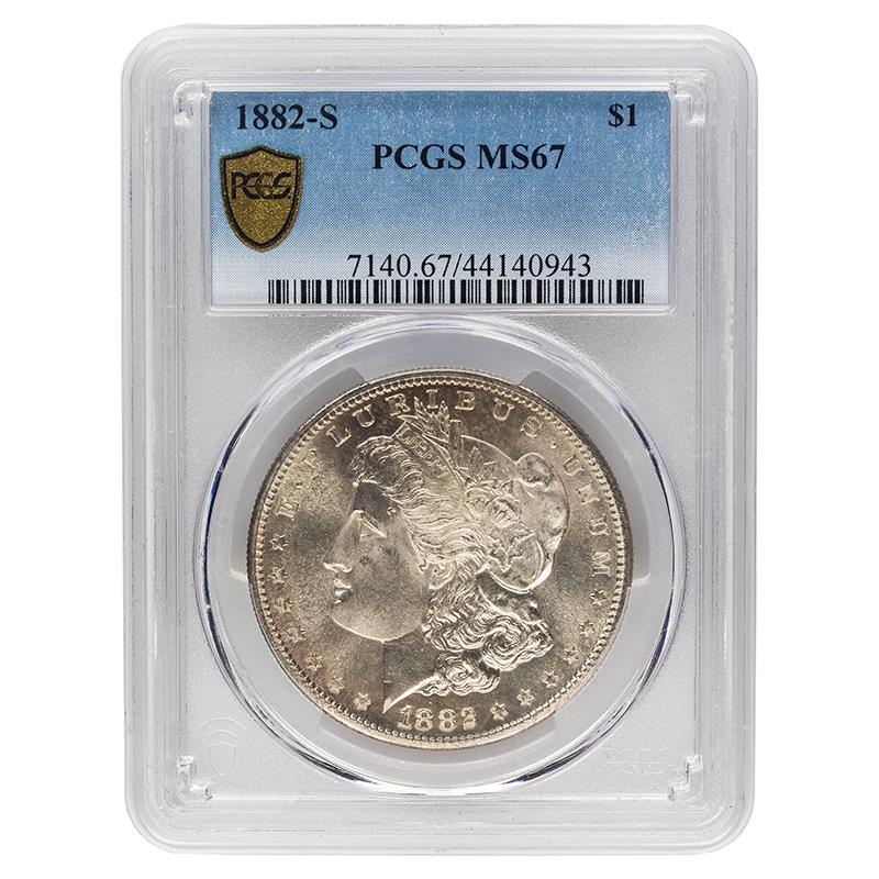 1882-S Morgan Dollar, $1 PCGS MS 67 