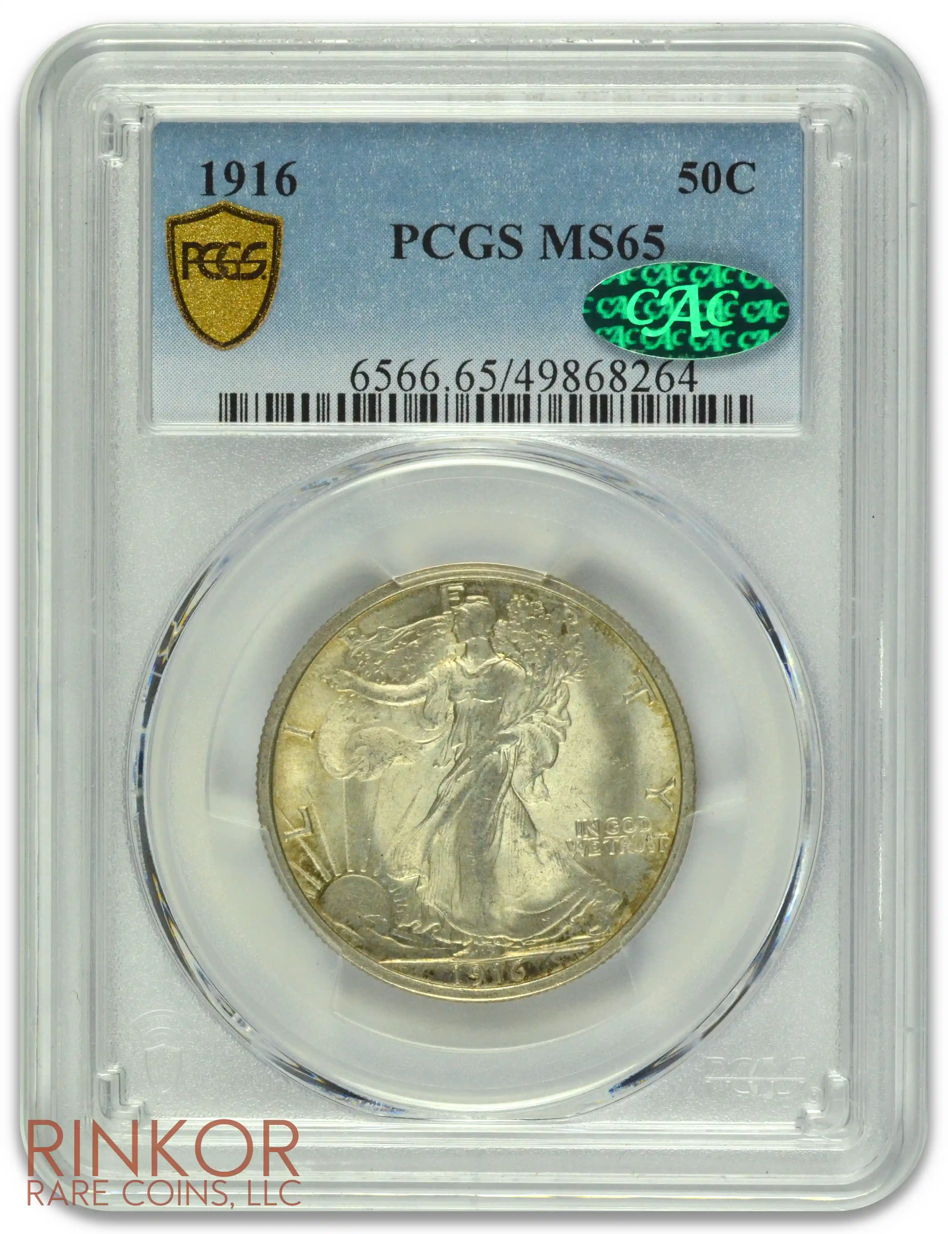 1916 Walking Liberty PCGS MS 65 CAC