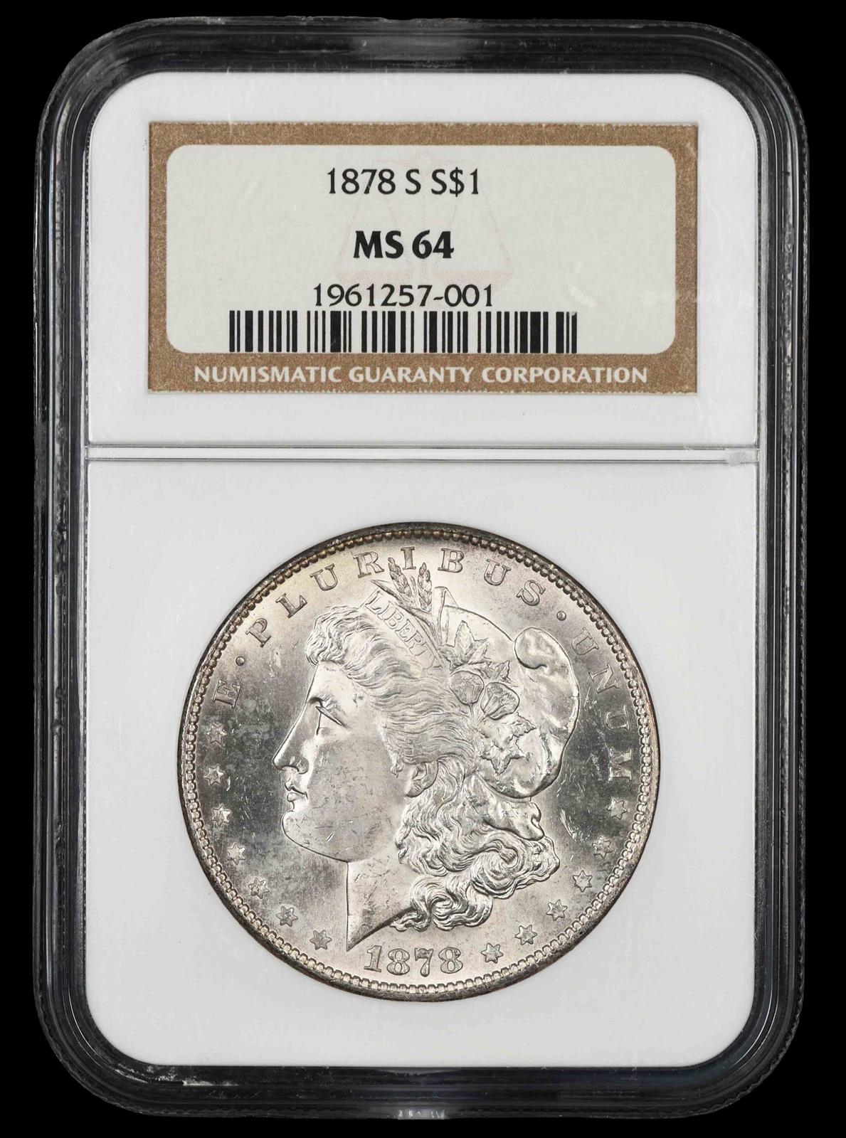 1878 S $1 NGC  MS64