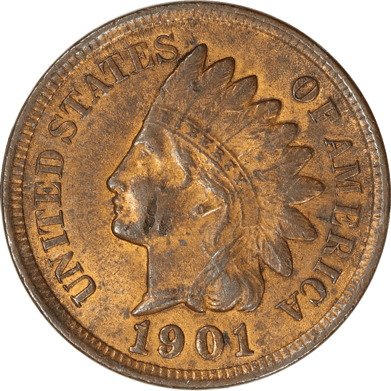 1901 Indian Head Cent 1c,  Uncirculated