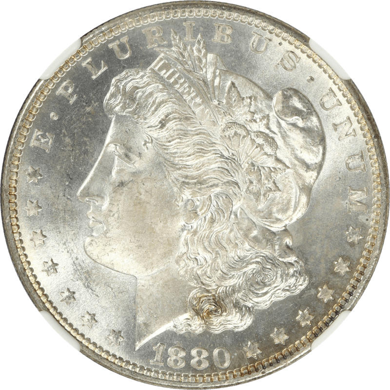 1880-S Morgan Silver Dollar $1, NGC MS 67 - Attractive Luster