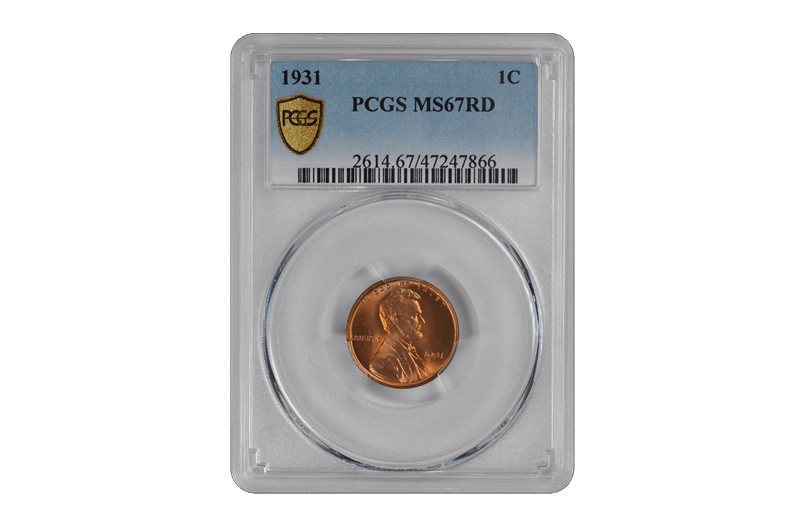 1931 Lincoln Wheat PCGS MS 67 RD  