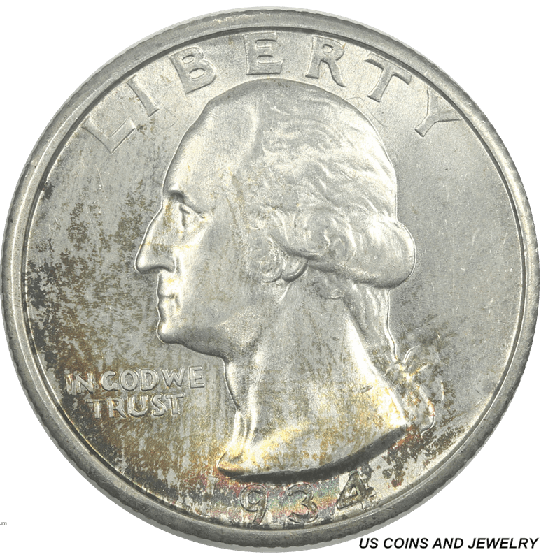 1934-D Washington Quarter, Gem Uncirculated - Nice Original Coin 