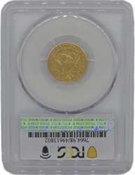 1825 $2.50 Capped Bust PCGS F DETAILS 