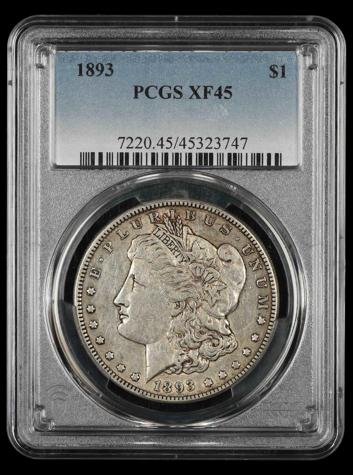 1893 $1 PCGS XF-45