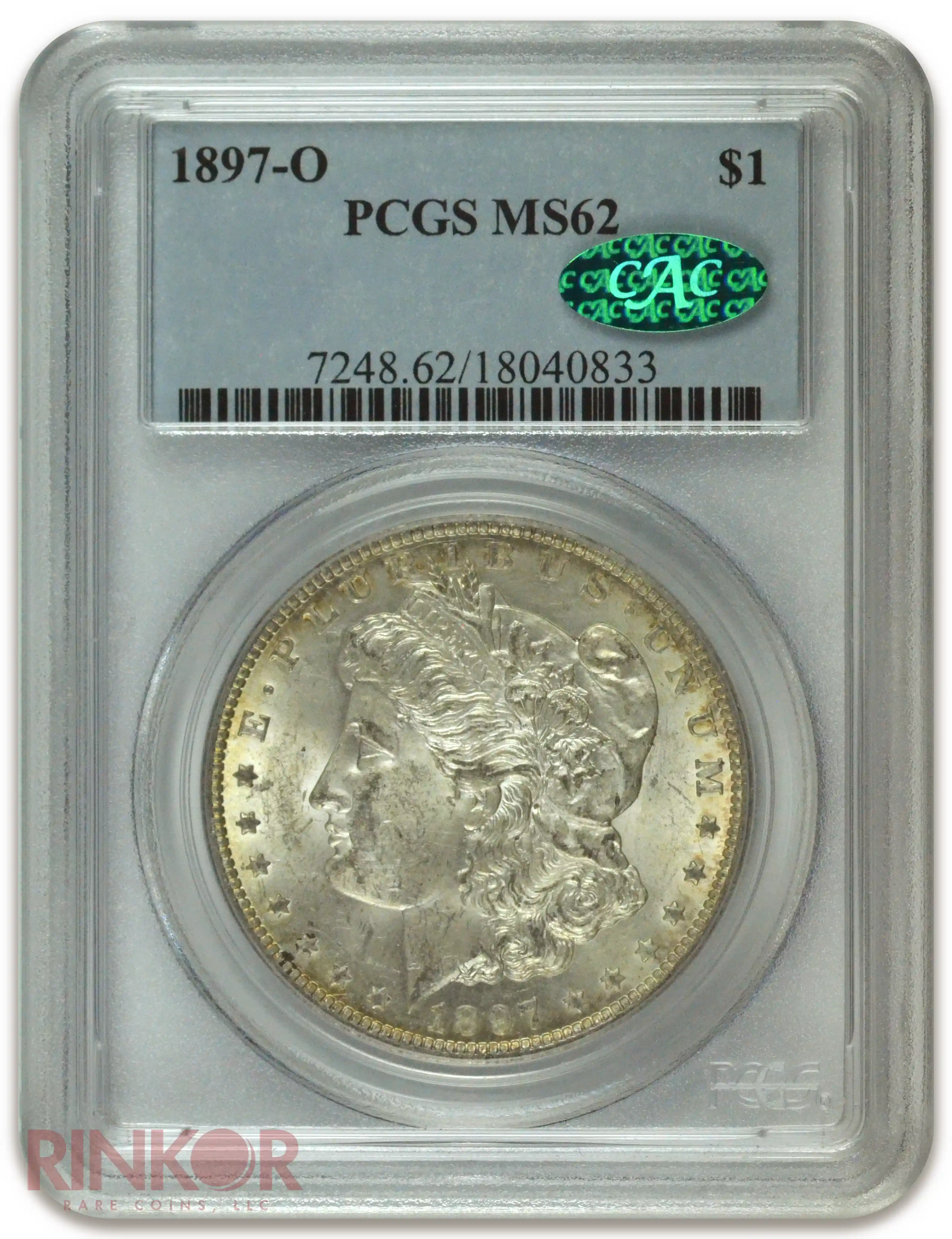 1897-O $1 Morgan Dollar PCGS MS 62 CAC