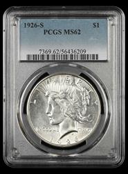 1926 S $1 PCGS MS62