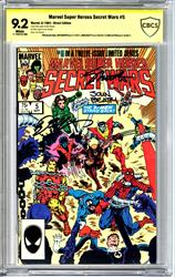 Marvel Super Heroes Secret Wars #5 CBCS 9.2 Signed by John Beatty, Jim Shooter, & Bob Layton 