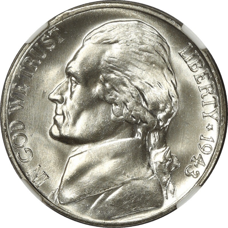 1943-S Jefferson War Nickel 5c NGC MS 67