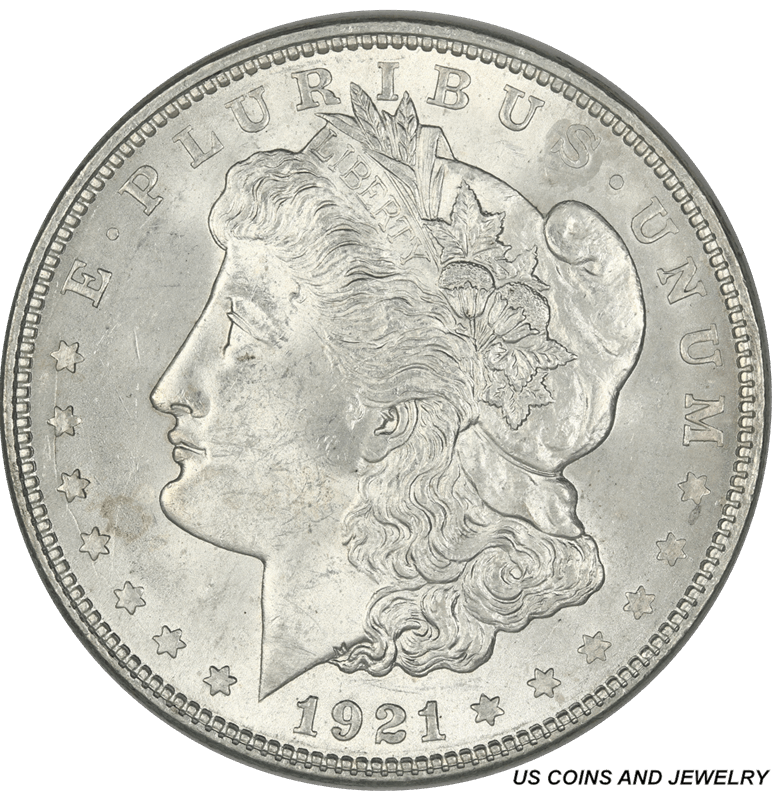 1921-P Morgan Silver Dollar  Choice Uncirculated - White