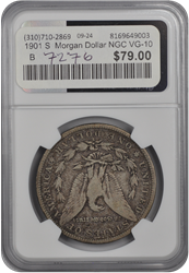 1901 S  Morgan Dollar NGC VG-10