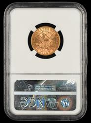 1903 S $5 Gold Obverse Struck Thru NGC MS62