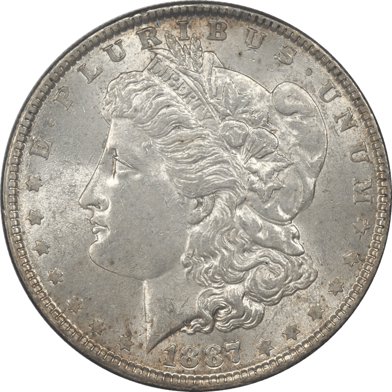 1887 Morgan Silver Dollar $1 Raw Ungraded Coin 