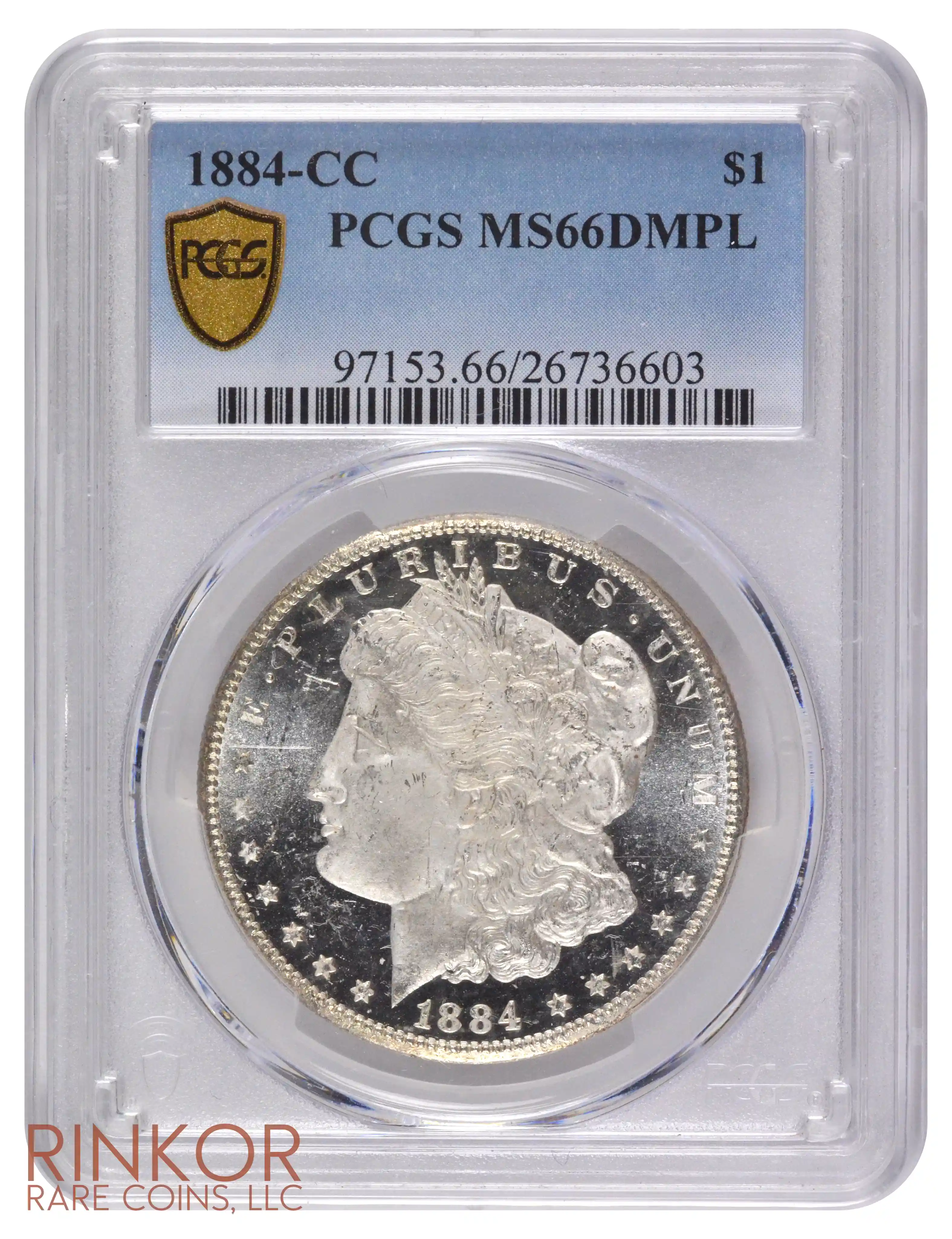 1884-CC $1 PCGS MS 66 DMPL 