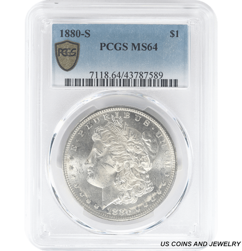 1880-S Morgan Silver Dollar, PCGS MS-64 - Nice White