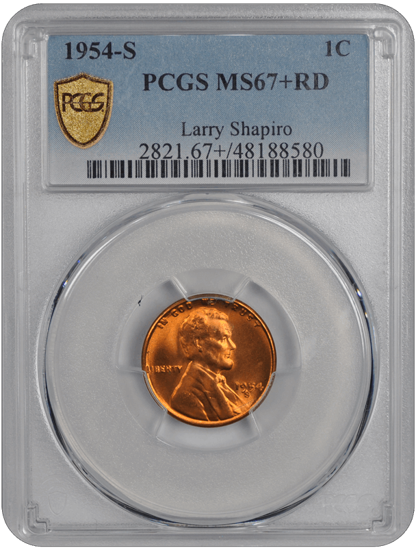 1954-S Lincoln  PCGS RD 67+