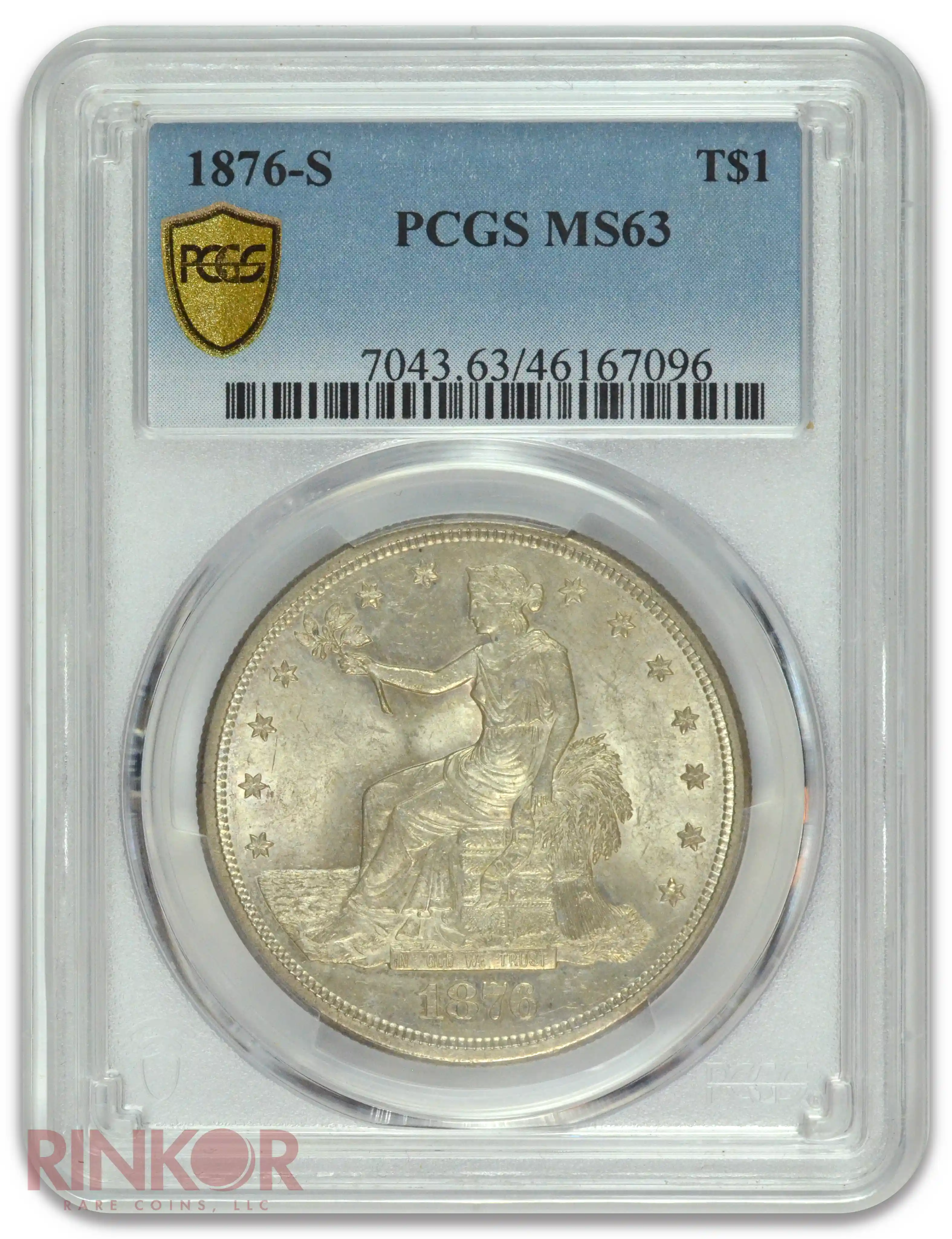 1876-S $1 Trade Dollar PCGS MS 63