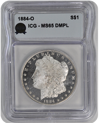 1884-O Morgan ICG  MS 65
