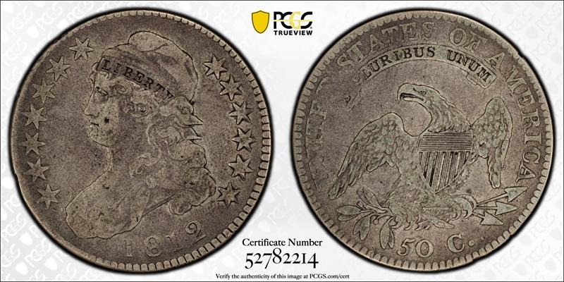 1812 50c PCGS VF20 CAC 