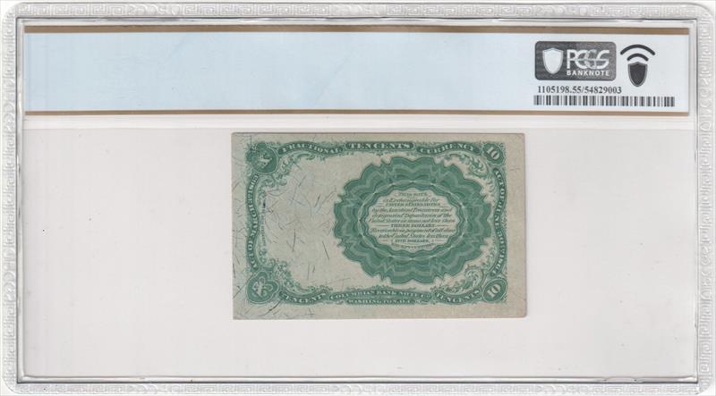 Fr. 1266 10¢ 5th Issue Fractional Currency PCGS AU55