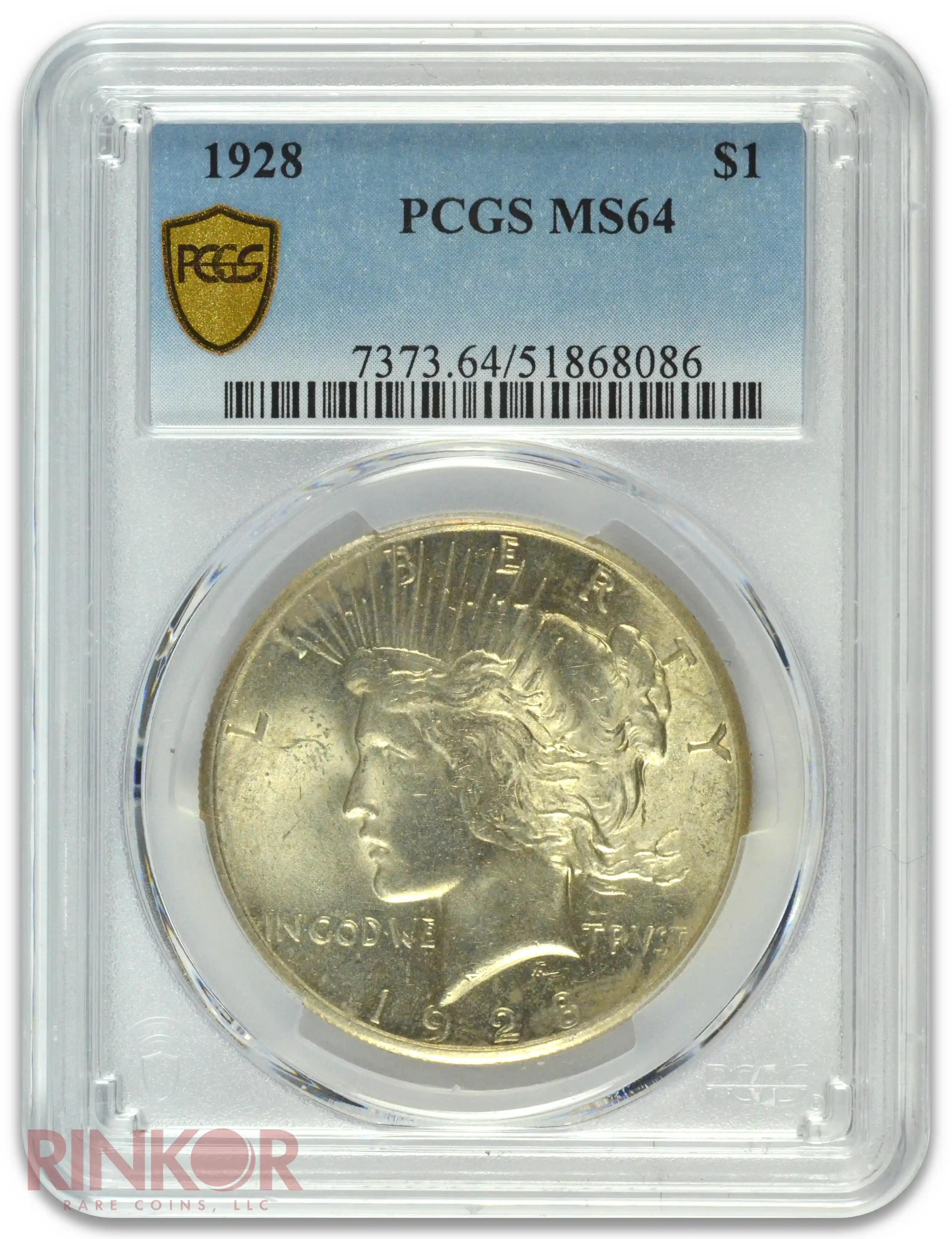 1928 $1 PCGS MS 64