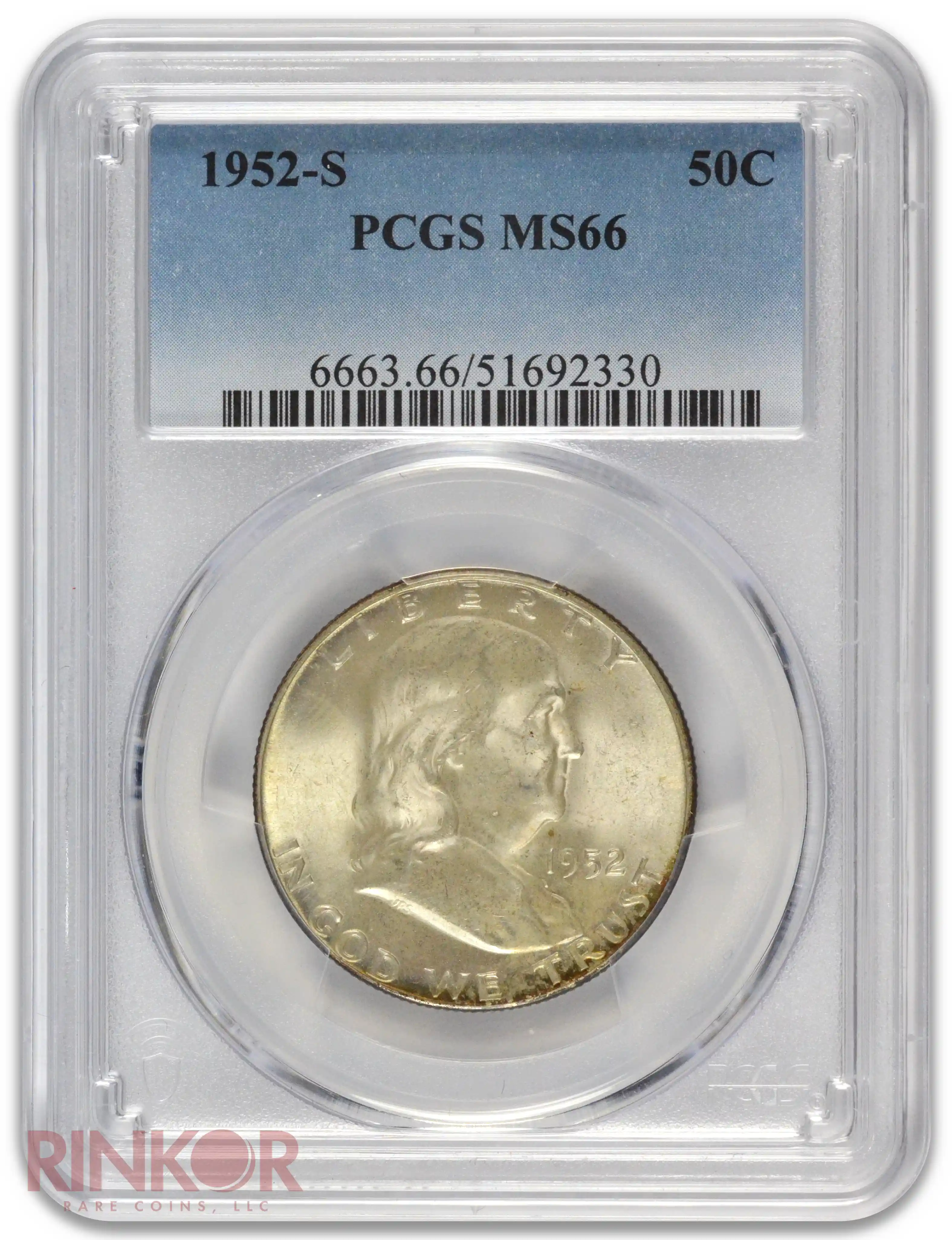 1952-S Franklin PCGS MS 66