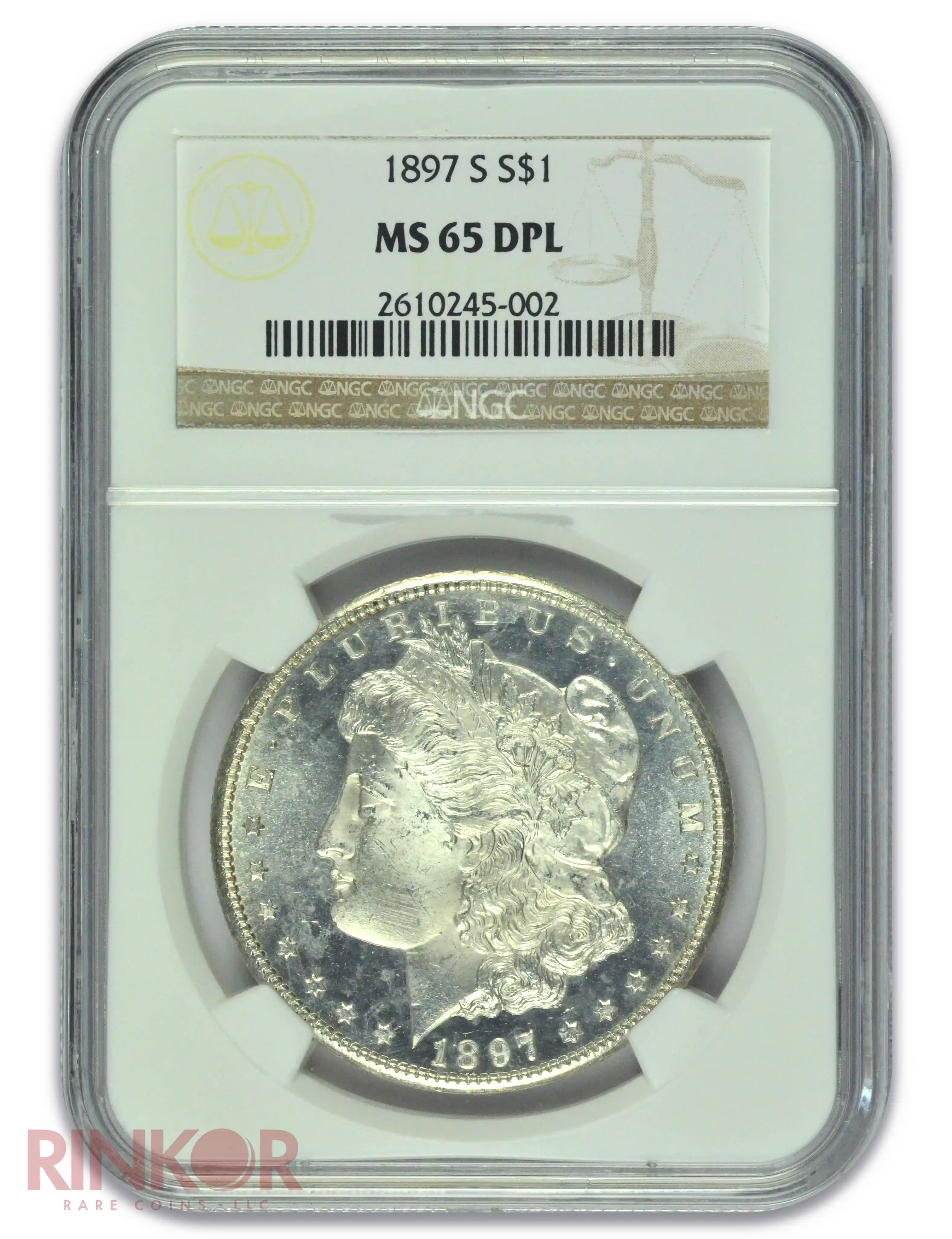 1897-S $1 Morgan Dollar NGC MS 65 DMPL