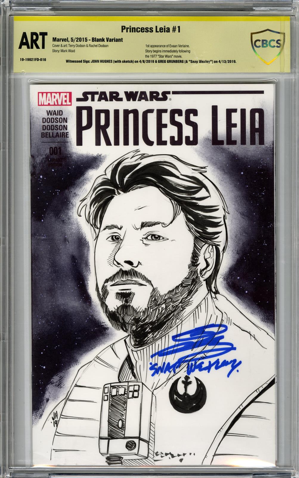 Princess Leia #1 Snap Wexley Illustration Signed by Greg Grunberg 