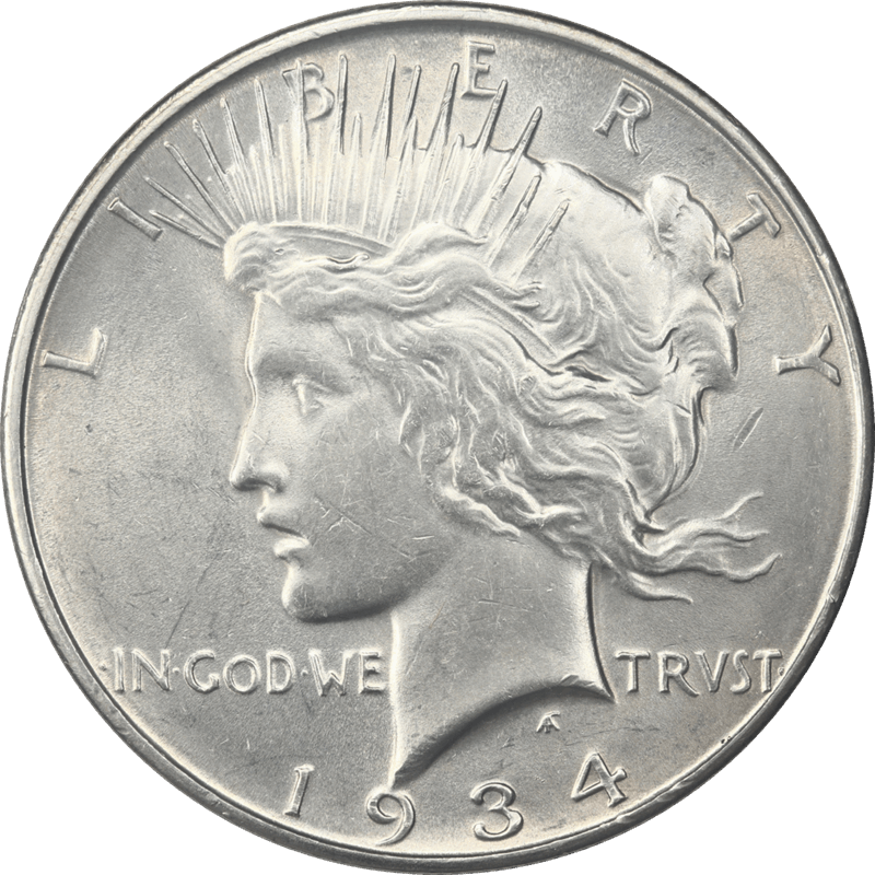 1934-D Peace Silver Dollar $1,  Uncirculated