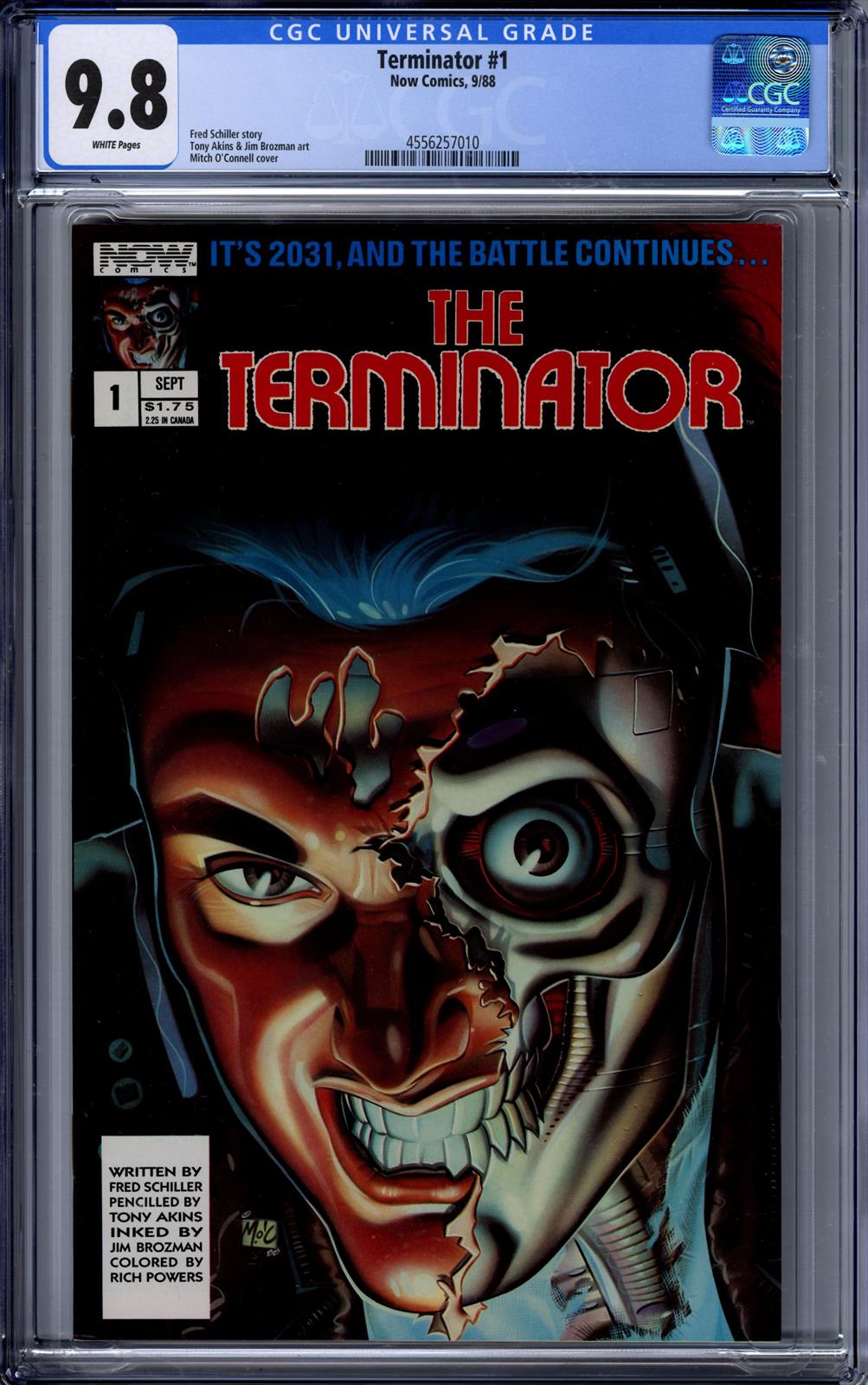 Terminator #1 CGC 9.8 (Now Comics, 1988) 