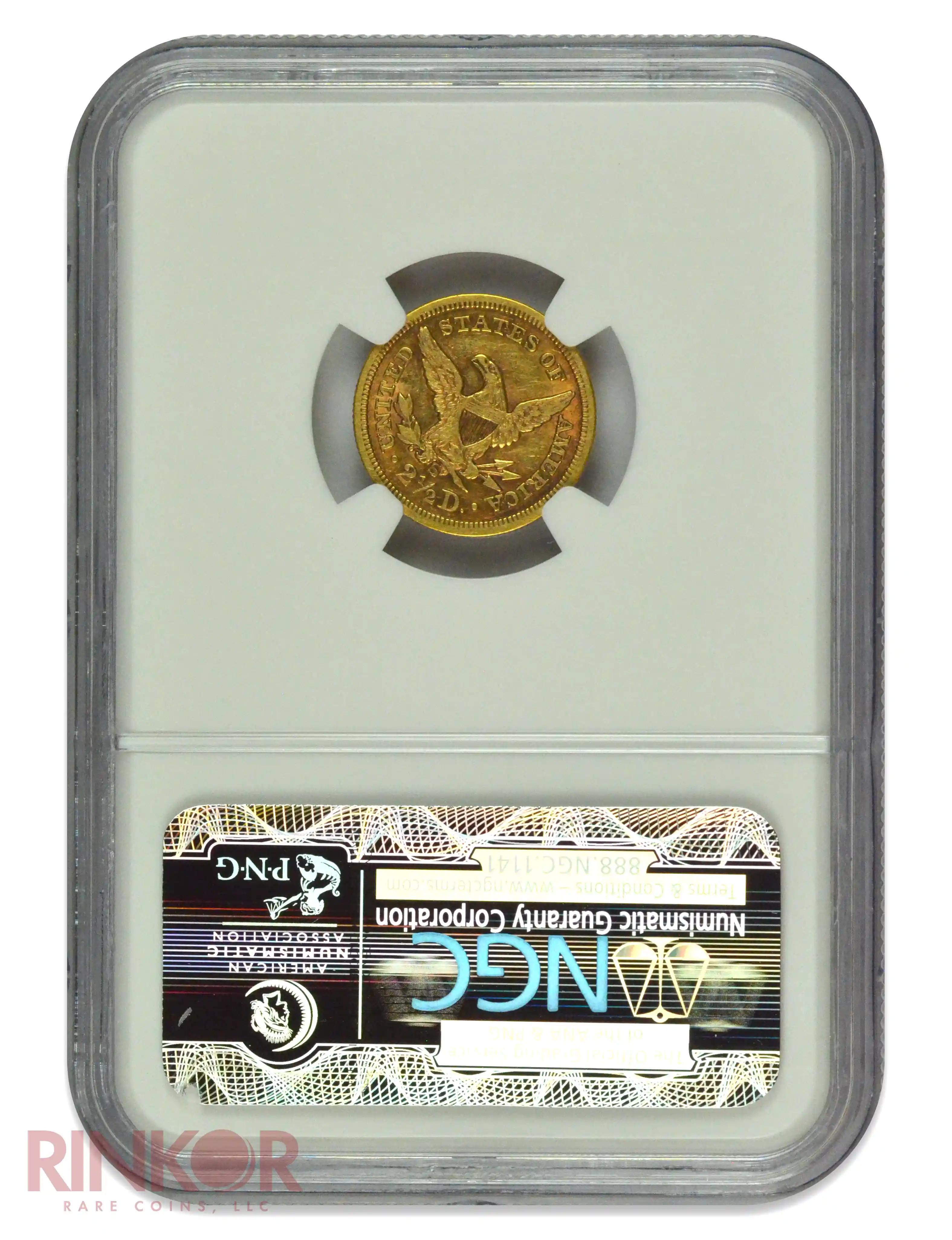 1870-S $2.50 Liberty Head NGC AU-55