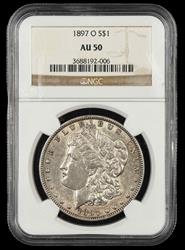 1897 O $1 NGC AU-50