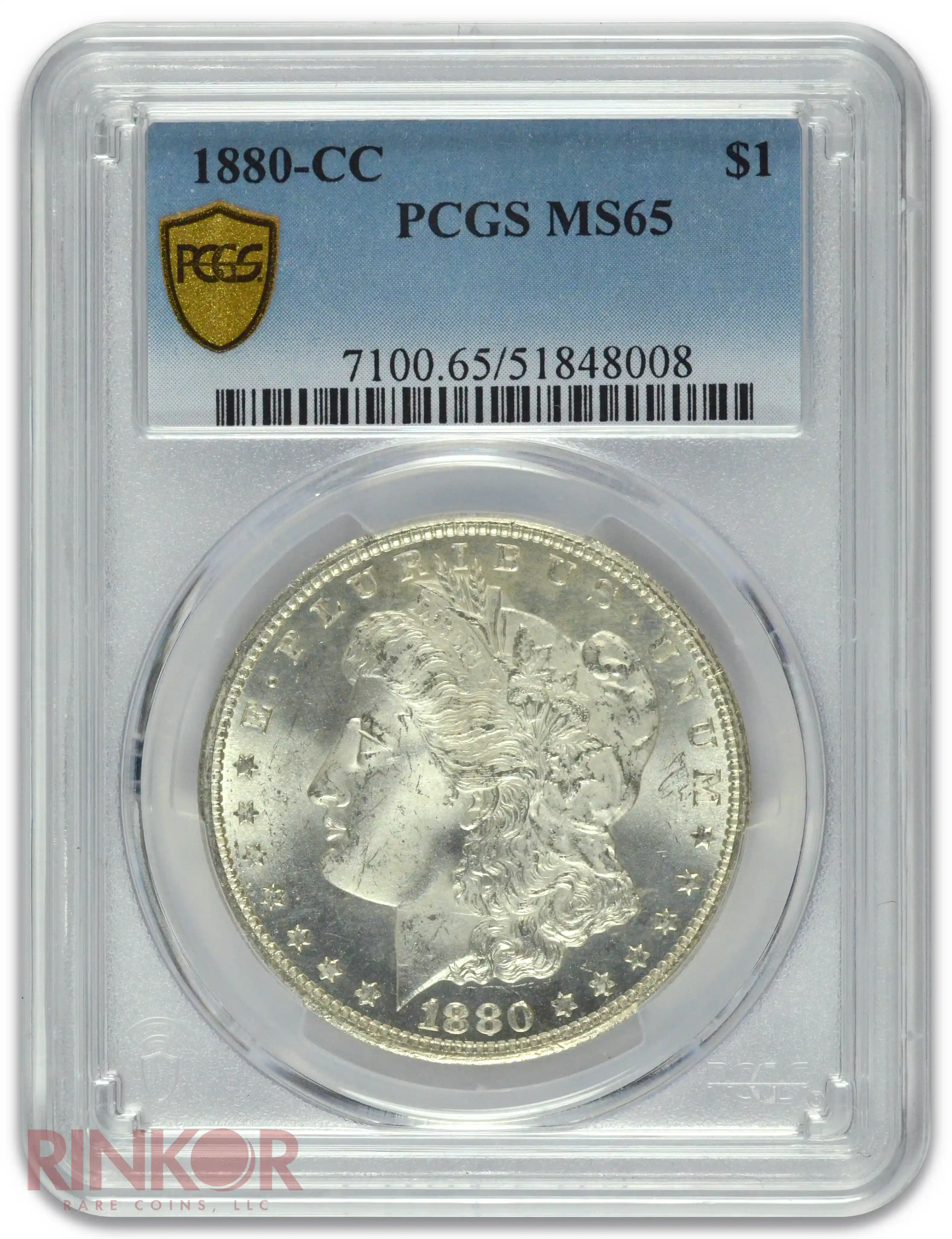 1880-CC $1 PCGS MS 65