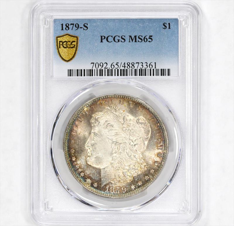 1879-S $1 Morgan Silver Dollar - PCGS MS65 - Excellent Color / Luster - PQ+