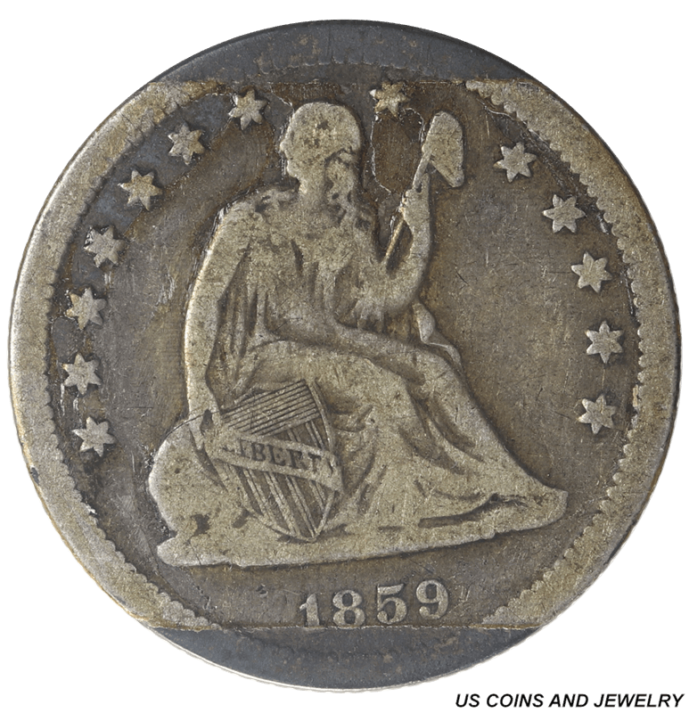 1859-O Liberty Seated Quarter Circulated, Very Fine