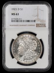 1921 D $1 NGC MS63 MS63