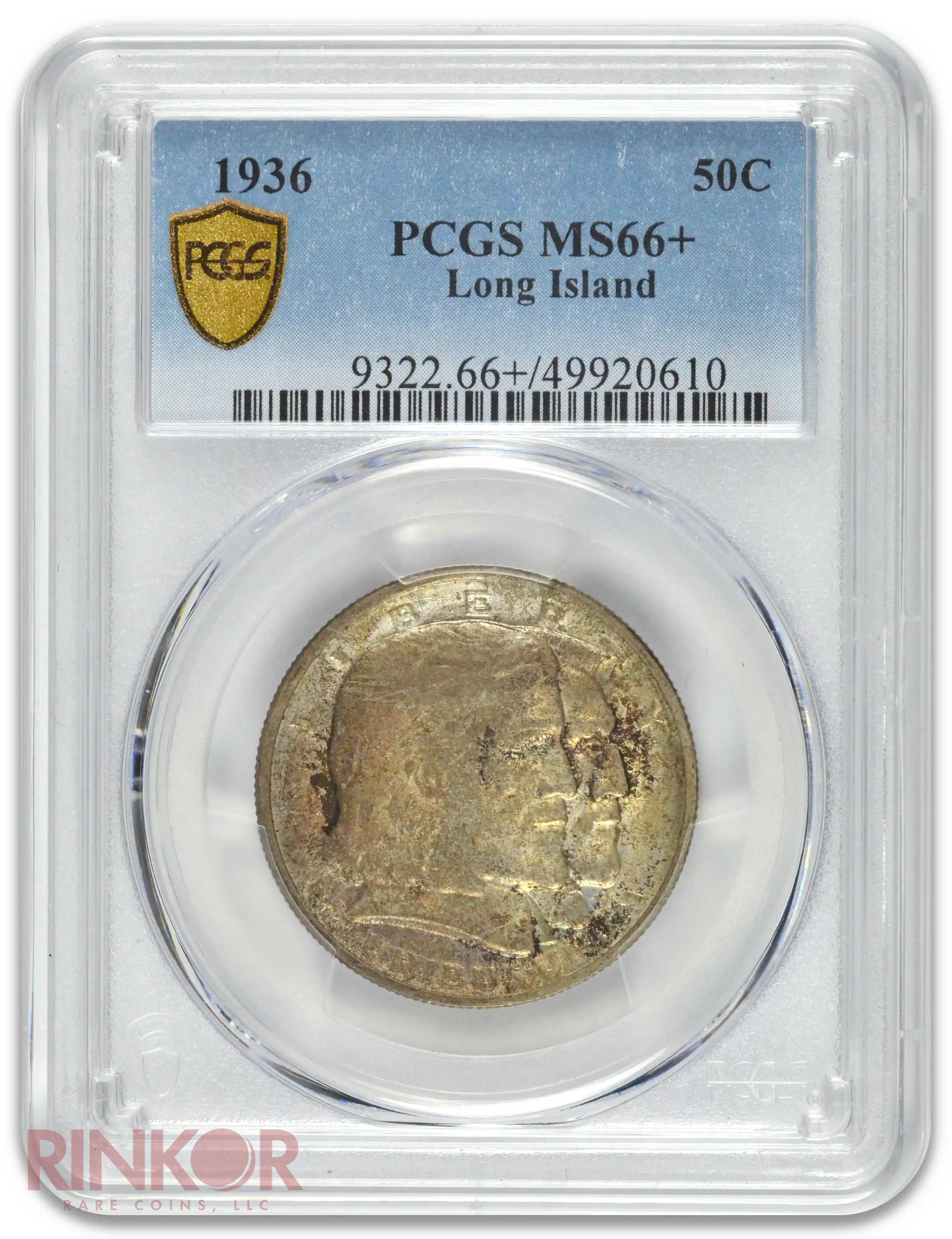 1936 Long Island Commemorative Half Dollar PCGS MS 66+