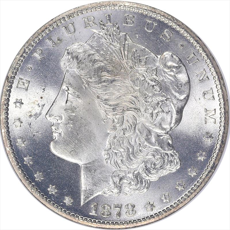 1878-CC Morgan Silver Dollar, $1 NGC MS 64  - Lustrous White Coin