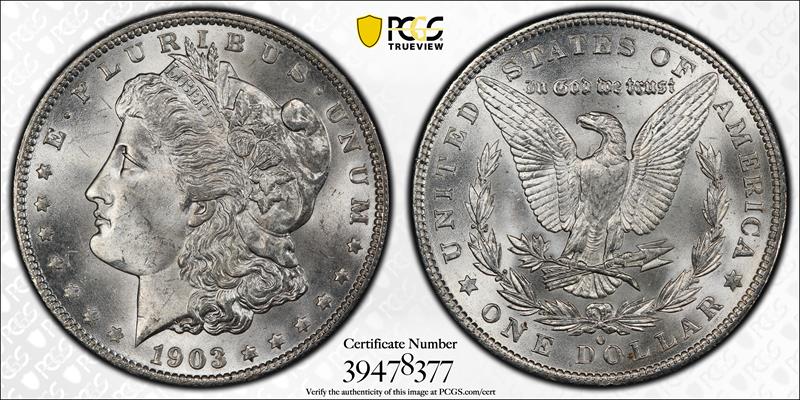 1903-O $1 PCGS CAC MS 64+