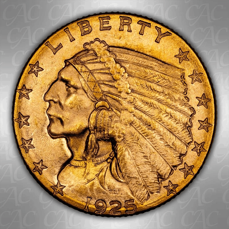 1925-D $2.50 CACG MS 65