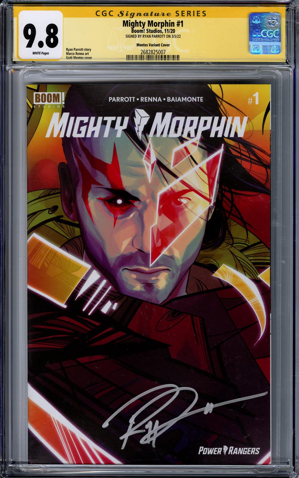 Mighty Morphin #1 CGC Signature Series 9.8 (BOOM, 2020) Signed by Ryan Parrott 