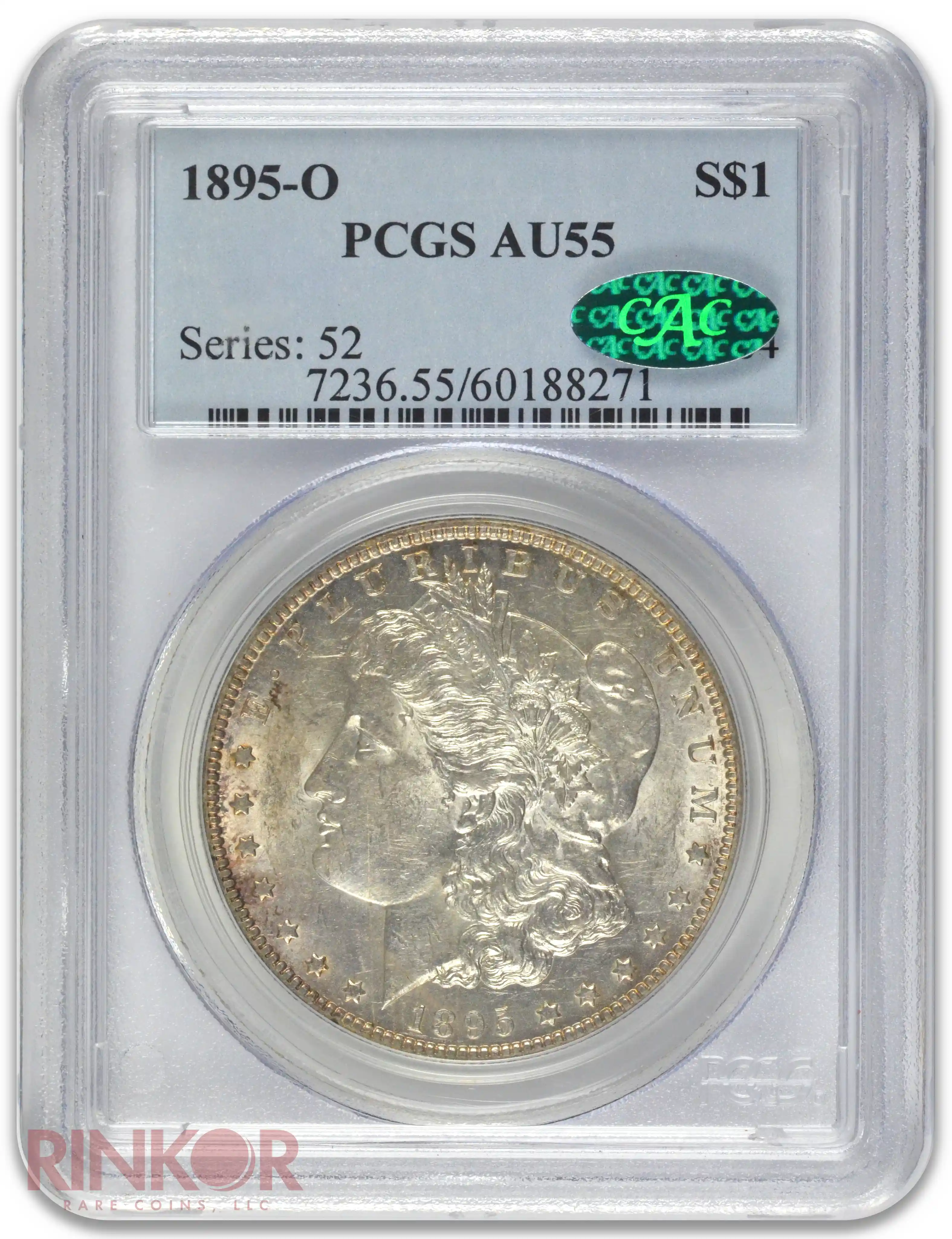 1895-O $1 Morgan Dollar PCGS AU-55 CAC